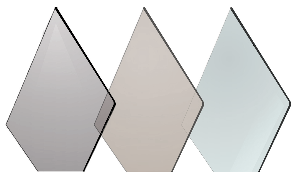 gray, bronze, and clear tints