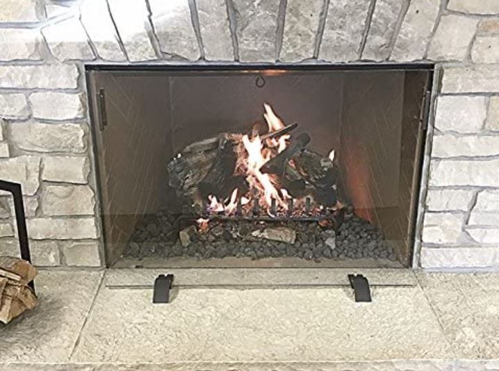 Custom Freestanding Fireplace Screen, What Size Fireplace Screen