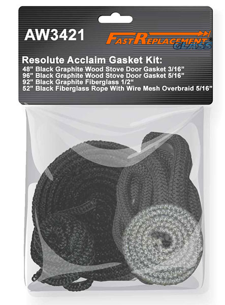 Vermont Castings AW 3421 Resolute Acclaim Stove Gasket Kit & Cement Vermont Castings VC000-3421 