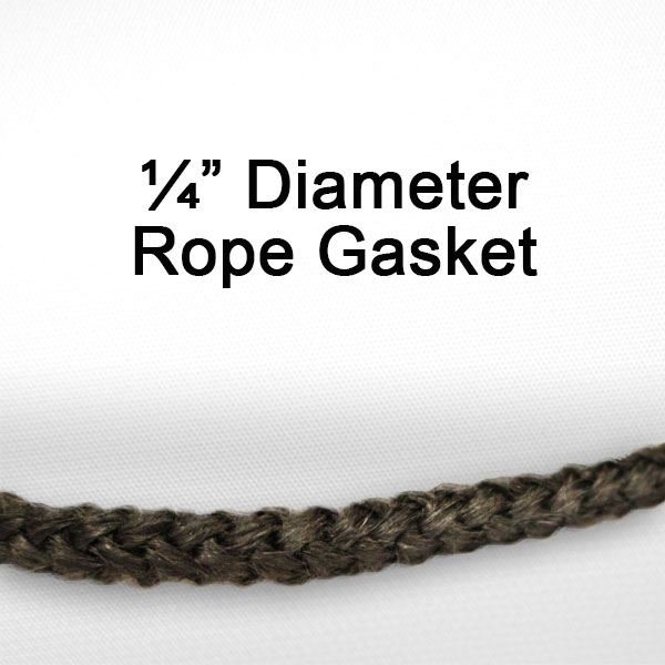 1/4" 6.35 mm Round Fiberglass Rope Seal By the Foot Wood Stove Door Gasket 