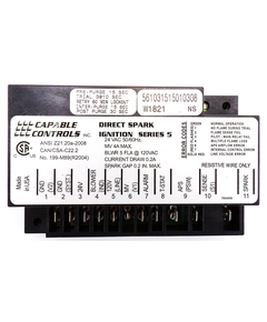 This ignition control is equivalent to Carrier/HM56SERIES308 Heatco Ignition Control 24 VAC - 20262.