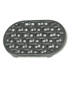 Minuteman Cast Iron Oval Lattice Trivet Black