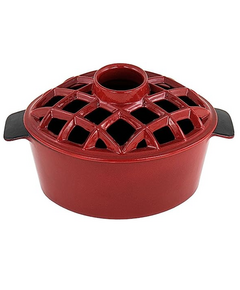 Minuteman Lattice Top Steamer - cast iron with baked enamel T-50-R.