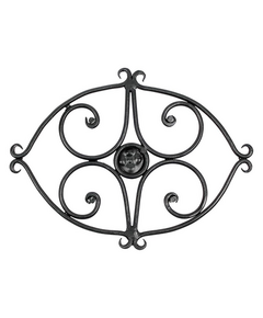 Minuteman Scroll Handforged Wrought Iron Trivet in Black