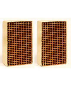 This set of two wood stove combustors is a 1.9 x 3.4 x 2 Inch Rectangular Uncanned Catalytic Stove Combustor for Atlanta - CC-215.