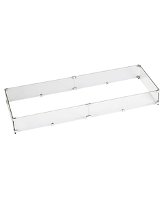 53.5" x 19.5" Rectangular Clear Tempered Glass Wind Guard