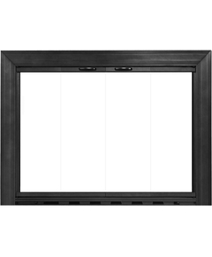 36" x 29 1/2" Textured Black Savannah Masonry Fireplace Door | Savannah-B2+B7