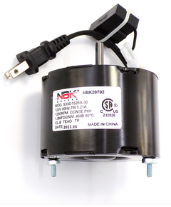 This fan motor is equivalent to Broan/97009753 Fan Motor Assembly 20702