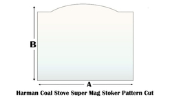 Harman Coal Stove Super Mag Stoker Pattern Cut Ceramic Glass