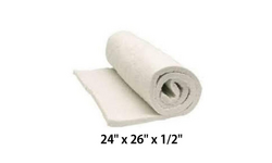 This Wood Stove Universal Superwool Ceramic Blanket 24" x 26" x 0.5" is for wood stove replacement part.