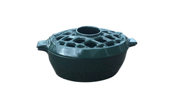 Forest Green Lattice 3QT Large Steamer - 13 × 8 × 6 Inch.