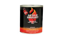 Stove Bright Metallic Black Brush On High Temperature Paint | Quart