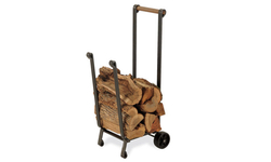 14″W x 40″H x 19″D Pilgrim Forged Iron Wood Cart
