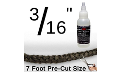 Universal 3/16 Inch x 7 Feet Precut Black Fiberglass Rope Gasket With Gasket Adhesive 2 Fluid Ounces