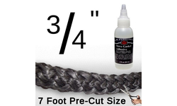 Universal 3/4 Inch x 7 Feet Precut Black Fiberglass Rope Gasket With Gasket Adhesive 2 Fluid Ounces