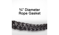 3/4" black graphite impregnated rope gasket for wood stoves.