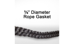 3/8 Inch Black Fiberglass Rope Gasket Sold By The Foot