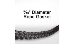 5/16" black graphite impregnated rope gasket for wood stoves.