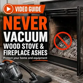Never vacuum wood stove or fireplace ashes with a household vacuum video guide