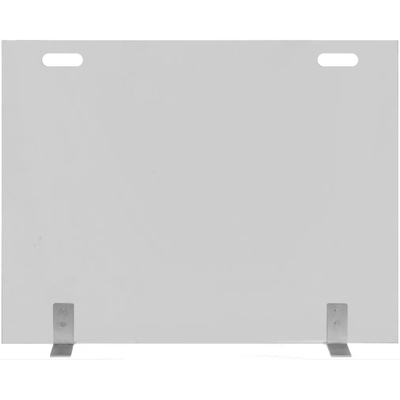 Elice Custom Size Fireplace Screen With Clear Tempered Glass And Handle Cut Outs