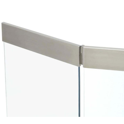 Brushed Steel Hinge Detail Of Modern Tri Panel Screen