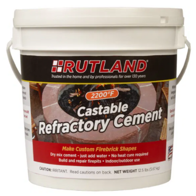 Rutland Castable Fire Brick Refractory Cement - 12-1/2lbs