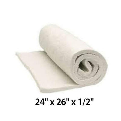 This Wood Stove Universal Superwool Ceramic Blanket 24" x 26" x 0.5" is for wood stove replacement part.