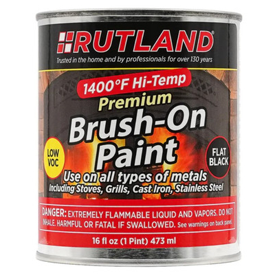 Flat Black Brush On Paint - Rated up to 1400°F