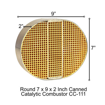 7 x 9 x 2 Round Canned Catalytic Combustor, Blaze King