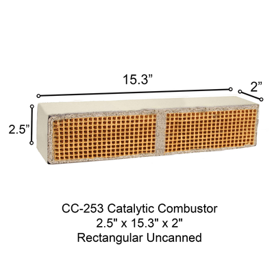 CC-253 Earth Stove Rectangular Uncanned 2.5" x 15.3" x 2" Catalytic Combustor