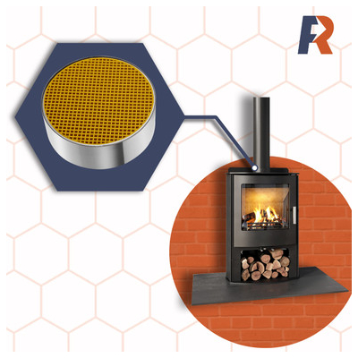The 6 x 2 inch CC-001 Canned Catalytic Combustor is designed for Sierra wood stoves.