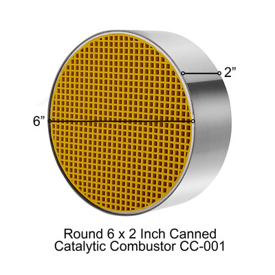 Woodstock Soapstone CC-001 Round Canned Catalytic Combustor, 6 x 2 Inches