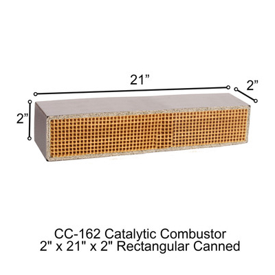 CC-162 Trail Blazer Rectangular Canned 2" x 21" x 2" Catalytic Combustor
