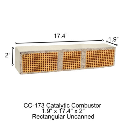 CC-173 Martin Rectangular Uncanned 1.9" x 17.4" x 2" Catalytic Combustor