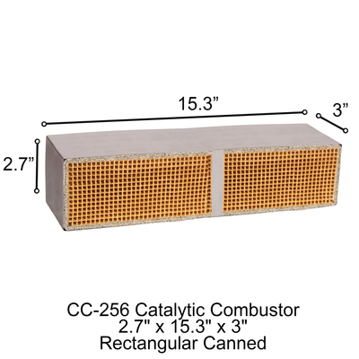 Webco Industries CC-256 2.7" x 15.3" x 3" Rectangular Canned Catalytic Combustor