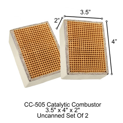 3.5" x 4" x 2" CC-505 Woodstock Soapstone Rectangular Uncanned Catalytic Combustor