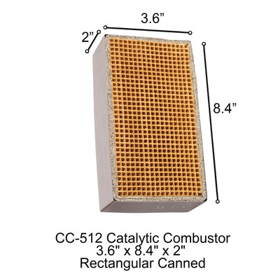 RiteWay CC-512 Rectangular Canned 3.6" x 8.4" x 2" Catalytic Combustor