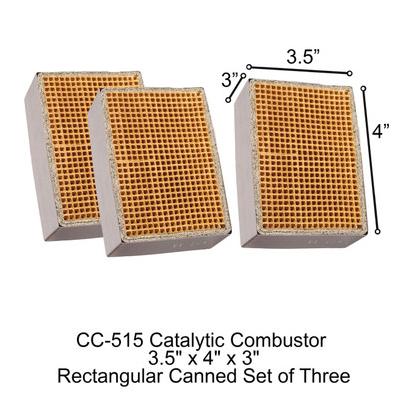 3.5" x 4" x 3" CC-515 RSF Energy Rectangular Canned Catalytic Combustor