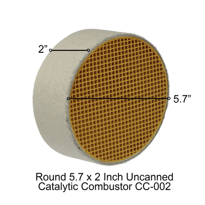 CC-002 Round Uncanned Catalytic Combustor - 5.7" x 2"