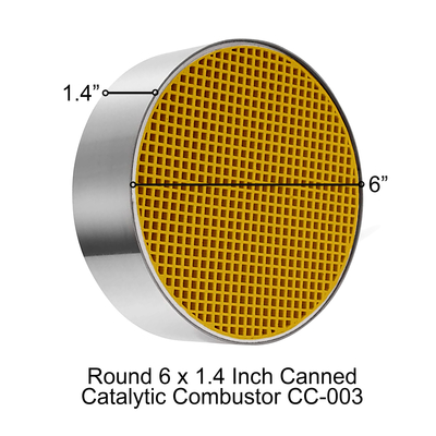 CC-003 Round Canned Catalytic Combustor - 6" x 1.4"