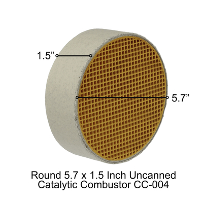CC-004 Round Uncanned Catalytic Combustor - 5.7" x 1.5"