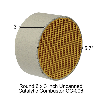 CC-006 Round Uncanned 6" x 3" Catalytic Combustor