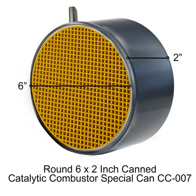 Jotul CC-007 Round Canned Catalytic Combustor, 6 x 2 Inch
