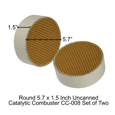 CC-008 5.7 x 1.5 Inch Round Uncanned Catalytic Combuster for Arrow (Set of 2)