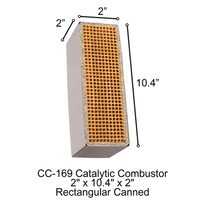 CC-169 Rectangular Canned Catalytic Combustor (2" x 10.4" x 2")