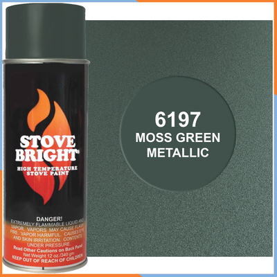 Stove Bright High Temperature Moss Green Metallic Stove Paint