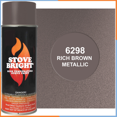 Stove Bright High Temperature Rich Brown Metallic Stove Paint