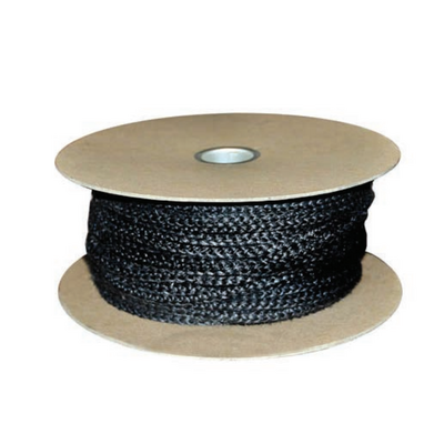 Black 3/8” Rope x 132’ Wood Stove Door Gasket Spool