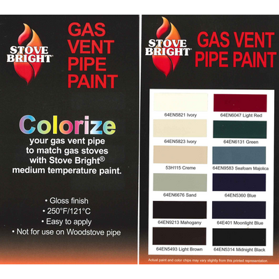 Stove Bright Gas Vent Hi-Gloss Paint Color Chart