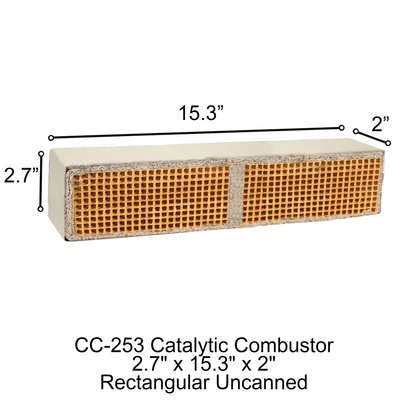 CC-253 Rectangular Uncanned 2.5" x 15.3" x 2" Catalytic Combustor